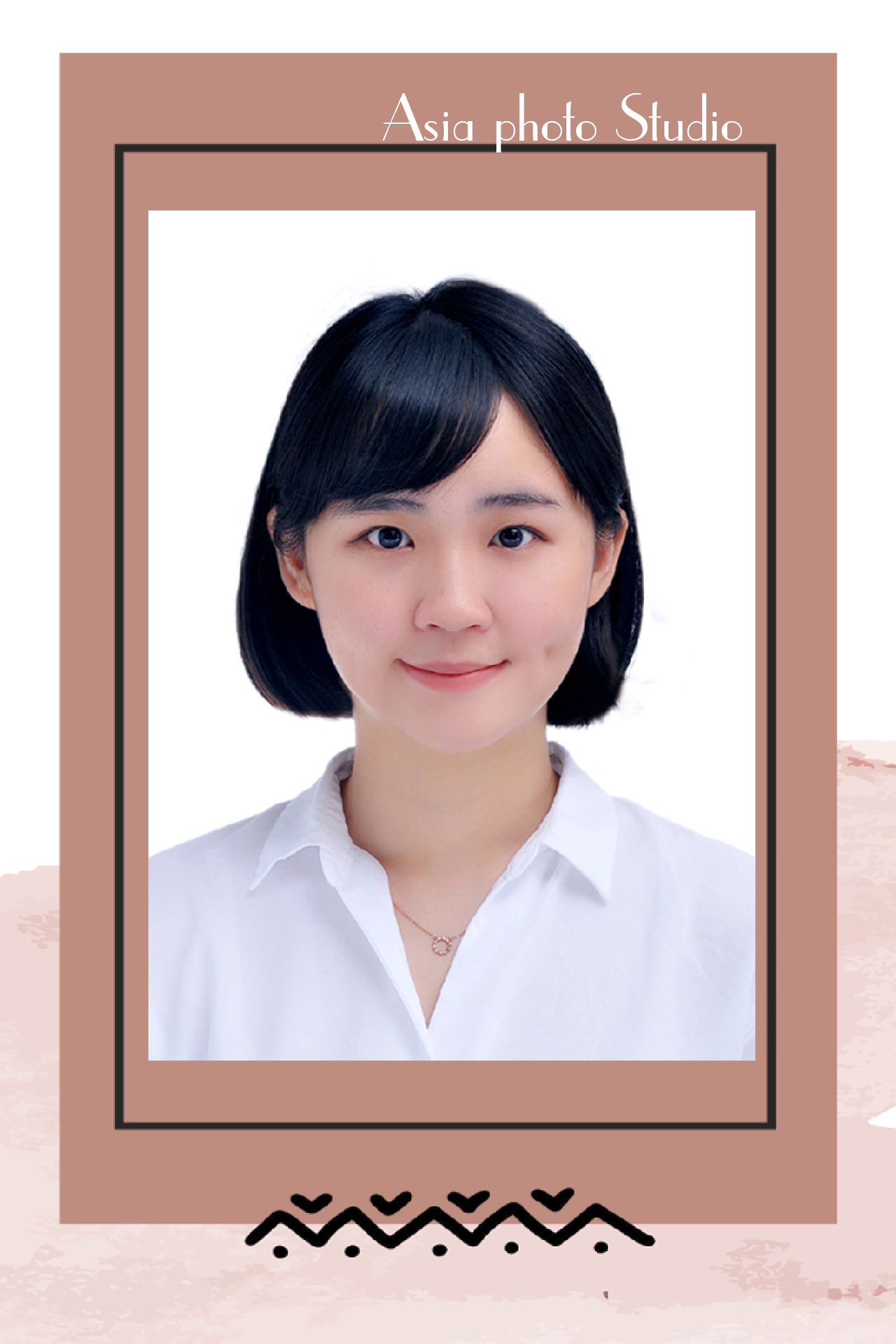 台中韓式證件照作品-短髮女性證件照